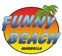 funny beach logo